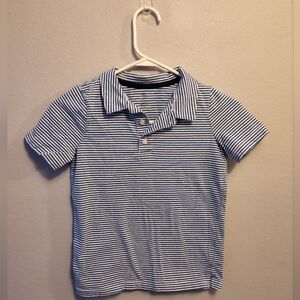Boys polo- blue and white- size 7
